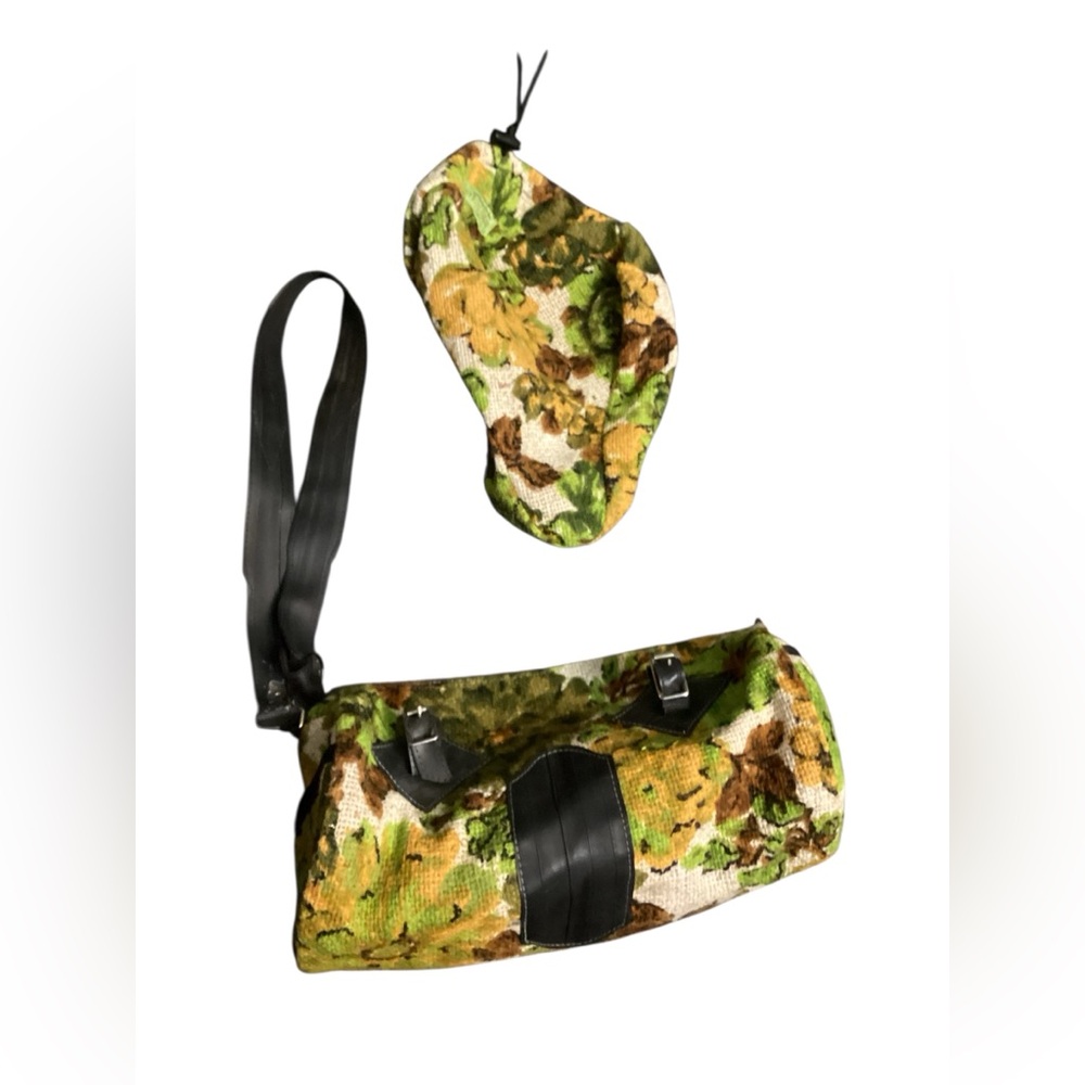 💥PRICE DROP💥 Handlebar Bike Bag + Matching Seat Cover I Vintage Upholstery-2